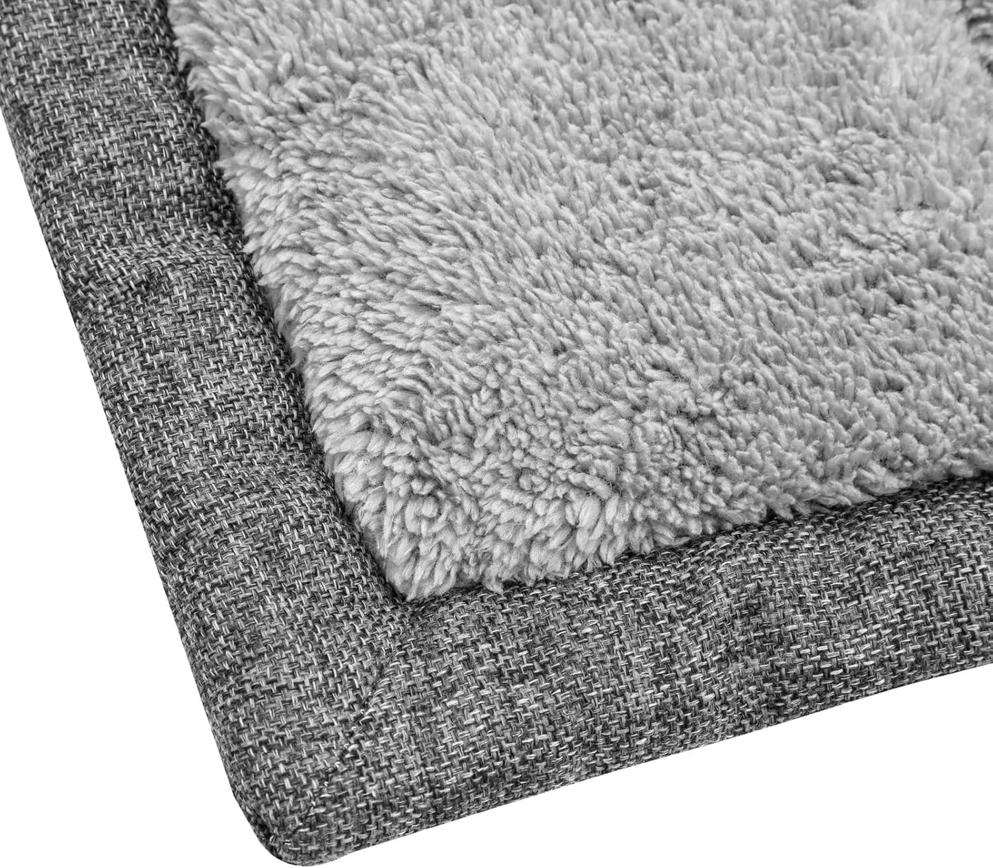 Outdoor Dog Bed, Portable Travel Mat, Rollup Pet Camping Gear, Crate Pad with Carry Handles, Super Soft, Machine Washable, 42' * 28' Grey